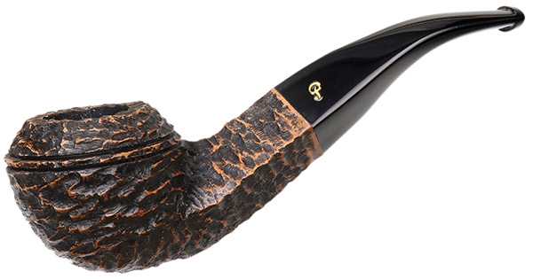 Peterson Aran Pipe Rusticated 80s w/Fishtal Stem - Click Image to Close