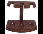 Wooden Pipe Stand - 3 Pipe Walnut Finish