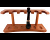 Wooden Pipe Stand - 6 Pipe Natural Finish