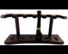Wooden Pipe Stand - 6 Pipe Walnut Finish