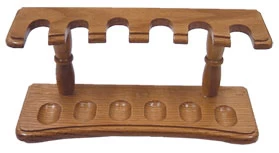 Wooden Pipe Stand - 6 Pipe Natural Finish